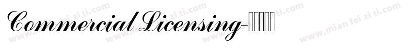 Commercial Licensing字体转换